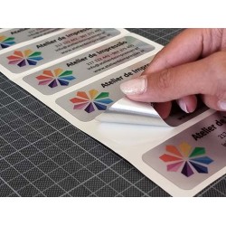 Autocolantes em vinil metálico