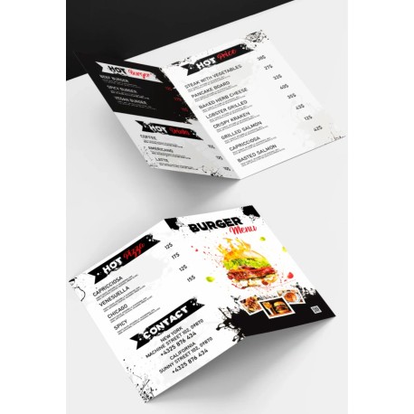 Dípticos formato A4 dobrado para  A5 (148x210mm)