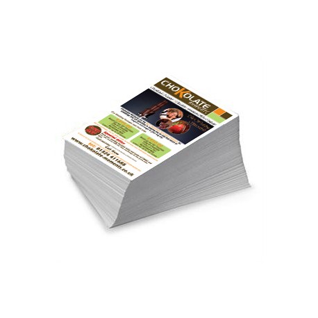 500 Flyers 10x20cm, frente e verso